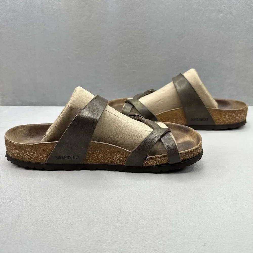 Birkenstock Mayari Womens Size 8 (EU 39) Sandals Brown Oiled Leather Toe Loop